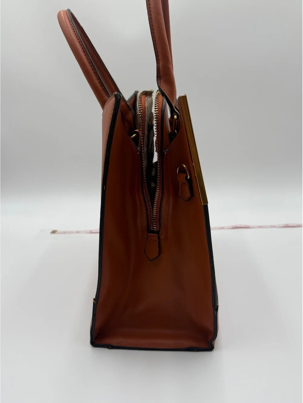 Steve Madden Brown Structured Tote Handbag